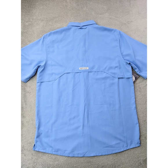 Realtree Fishing S/S Guide Shirt Mens Medium Blue UPF Vented Outdoors NEW - Picture 3 of 14